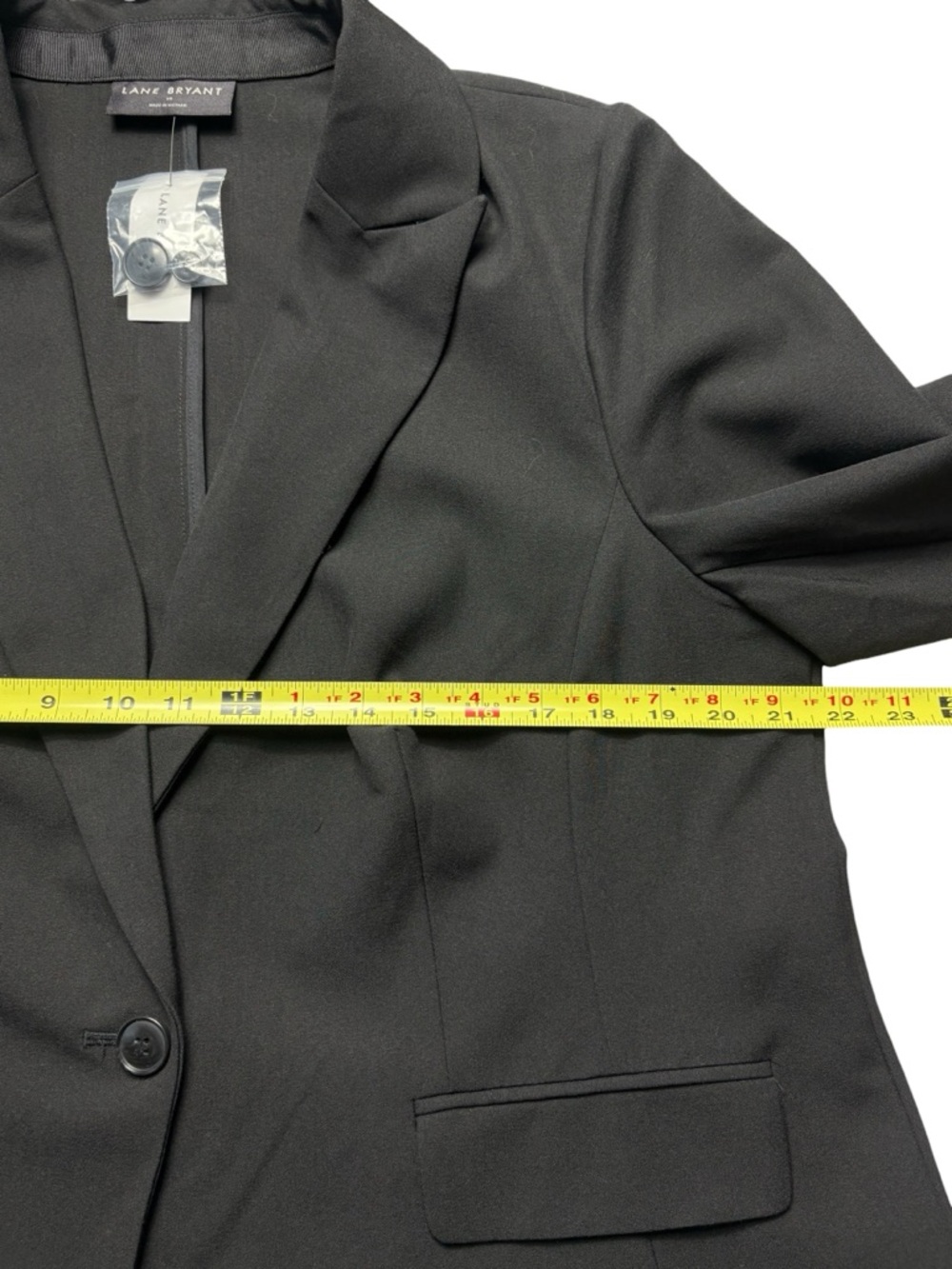 NWT Lane Bryant The Perfect Drape One-Button Blazer Black • Size 16 • $120 - Picture 8 of 13